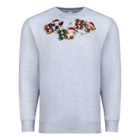 Heather Grey hohoho christmas cows Premium Sweatshirt - RanaPortraitStore