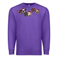 Purple hohoho christmas cows Premium Sweatshirt - RanaPortraitStore