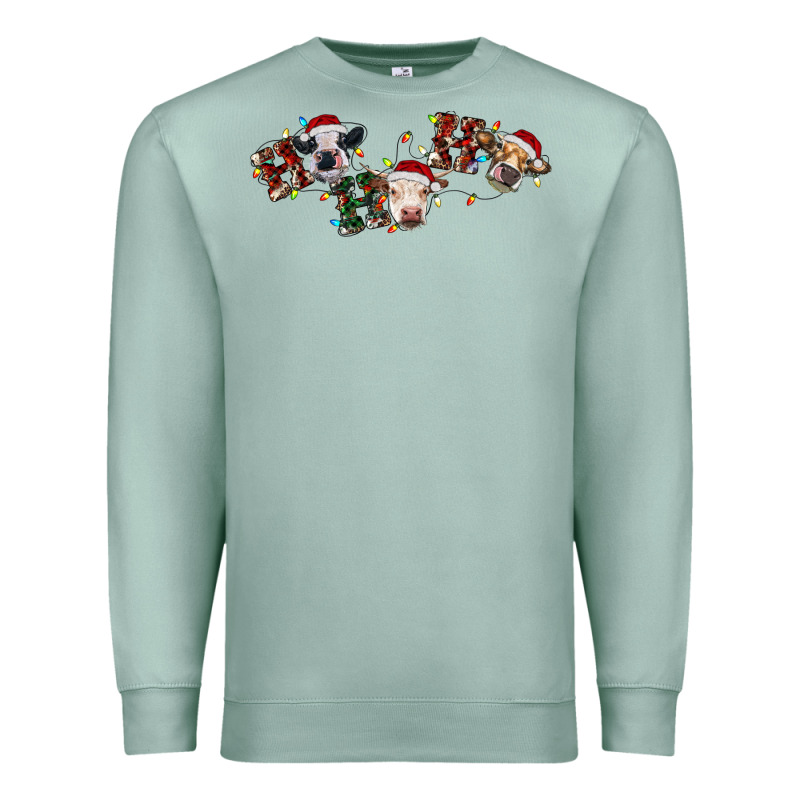 Hohoho Christmas Cows Premium Sweatshirt by RanaPortraitStore | Teevron