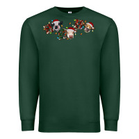 Sports Green hohoho christmas cows Premium Sweatshirt - RanaPortraitStore
