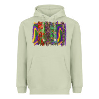Matcha Mardi Gras Brushstrokes Heavyweight Hoodie - RanaPortraitStore