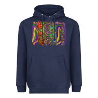 Navy Mardi Gras Brushstrokes Heavyweight Hoodie - RanaPortraitStore