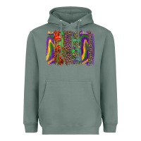 Sage Mardi Gras Brushstrokes Heavyweight Hoodie - RanaPortraitStore
