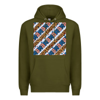 Army Green american mama leopard seamless pattern Premium Hoodie - BundleAndBundleShop