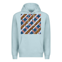 Blue Mist american mama leopard seamless pattern Premium Hoodie - BundleAndBundleShop