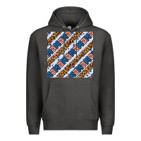 Charcoal Heather american mama leopard seamless pattern Premium Hoodie - BundleAndBundleShop
