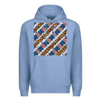 Colony Blue american mama leopard seamless pattern Premium Hoodie - BundleAndBundleShop