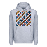 Heather Grey american mama leopard seamless pattern Premium Hoodie - BundleAndBundleShop