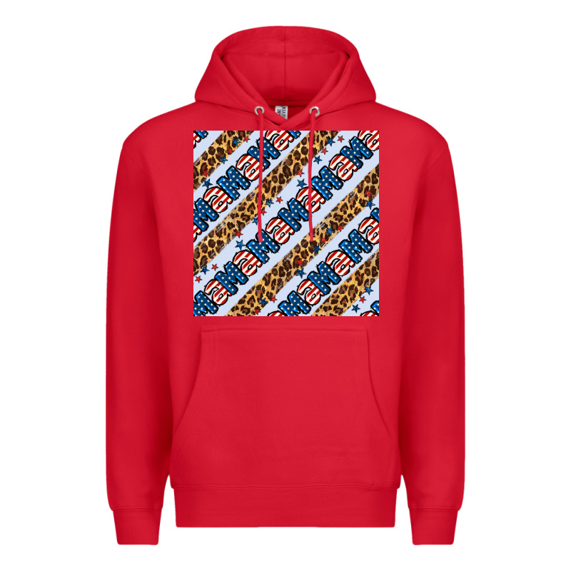 American Mama Leopard Seamless Pattern Premium Hoodie by BundleAndBundleShop | Teevron