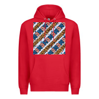 Red american mama leopard seamless pattern Premium Hoodie - BundleAndBundleShop