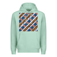 Seafoam american mama leopard seamless pattern Premium Hoodie - BundleAndBundleShop