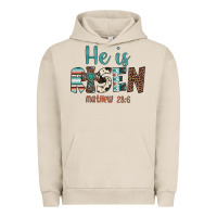 Pigment French Oak he is risen Urban Hoodie - Artiststas
