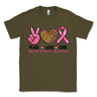 Army Green peace love cure Classic Tee - RanaPortraitStore