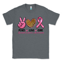 Charcoal Heather peace love cure Classic Tee - RanaPortraitStore