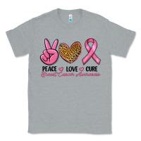 Heather Grey peace love cure Classic Tee - RanaPortraitStore