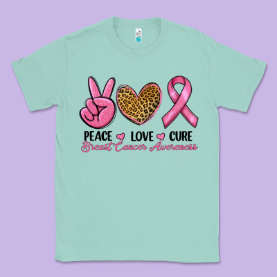 Peace Love Cure Classic Tee Designed By Ranaportraitstore