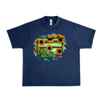 Navy wyoming map sunflower cactus serape Urban Heavy Tee - RanaPortraitStore