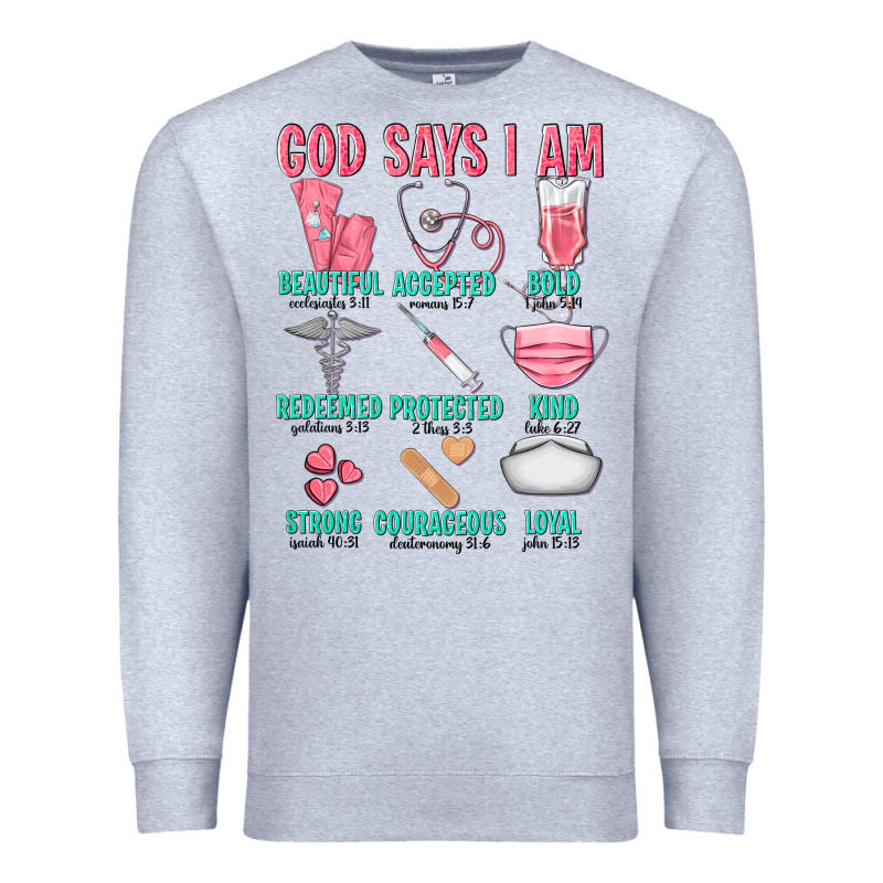 God Says I Am Premium Sweatshirt by texasbilliewilder | Teevron