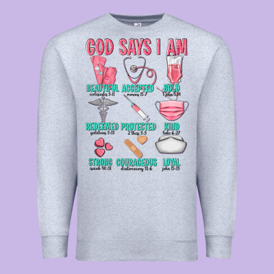 God Says I Am Premium Sweatshirt Designed By Texasbilliewilder