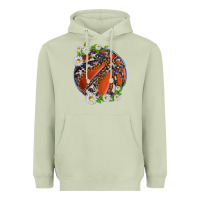 Matcha basketball with patterns and daisies Heavyweight Hoodie - texasbilliewilder