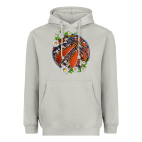 Moon Dust basketball with patterns and daisies Heavyweight Hoodie - texasbilliewilder
