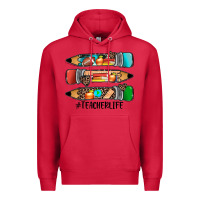Cardinal #teacherlife pencils Premium Hoodie - JahusDesignShop