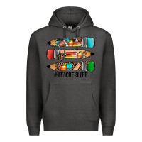 Charcoal Heather #teacherlife pencils Premium Hoodie - JahusDesignShop