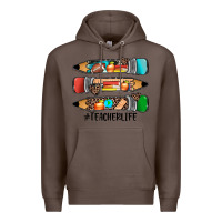 Coffee #teacherlife pencils Premium Hoodie - JahusDesignShop