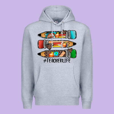 #teacherlife Pencils Premium Hoodie Designed By Jahusdesignshop