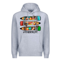 Heather Grey #teacherlife pencils Premium Hoodie - JahusDesignShop
