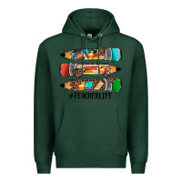 Sports Green #teacherlife pencils Premium Hoodie - JahusDesignShop