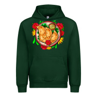Forest Green empanadas plate and roses Urban Hoodie - AdoDesignShop