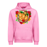 Fuchsia Pink empanadas plate and roses Urban Hoodie - AdoDesignShop