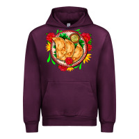 Mauve Wine empanadas plate and roses Urban Hoodie - AdoDesignShop