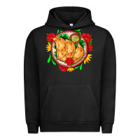 Pigment Black empanadas plate and roses Urban Hoodie - AdoDesignShop
