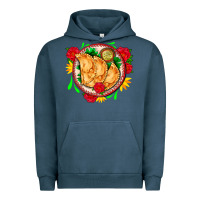 Pigment Midnight Navy empanadas plate and roses Urban Hoodie - AdoDesignShop