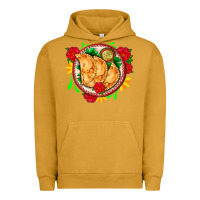 Pigment Peanut Butter empanadas plate and roses Urban Hoodie - AdoDesignShop