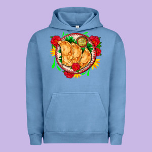 Empanadas Plate And Roses Urban Hoodie Designed By Adodesignshop