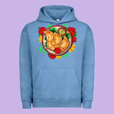 Empanadas Plate And Roses Urban Hoodie Designed By Adodesignshop