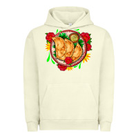Pigment Pistachio empanadas plate and roses Urban Hoodie - AdoDesignShop