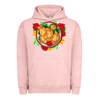 Pigment Salmon empanadas plate and roses Urban Hoodie - AdoDesignShop