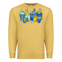 Antique Gold down syndrome coffee cups Premium Sweatshirt - Zillion Design Studio