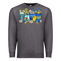Charcoal Heather down syndrome coffee cups Premium Sweatshirt - Zillion Design Studio