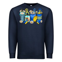Navy down syndrome coffee cups Premium Sweatshirt - Zillion Design Studio