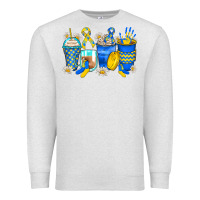Oatmeal Heather down syndrome coffee cups Premium Sweatshirt - Zillion Design Studio