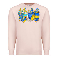 Pale Pink down syndrome coffee cups Premium Sweatshirt - Zillion Design Studio