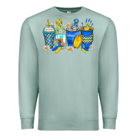 Seafoam down syndrome coffee cups Premium Sweatshirt - Zillion Design Studio