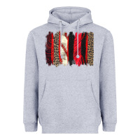 Heather Grey baseball brushstroke Heavyweight Hoodie - Zillion Design Studio