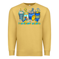 Antique Gold down syndrome coffee cups Premium Sweatshirt - Zillion Design Studio
