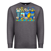 Charcoal Heather down syndrome coffee cups Premium Sweatshirt - Zillion Design Studio